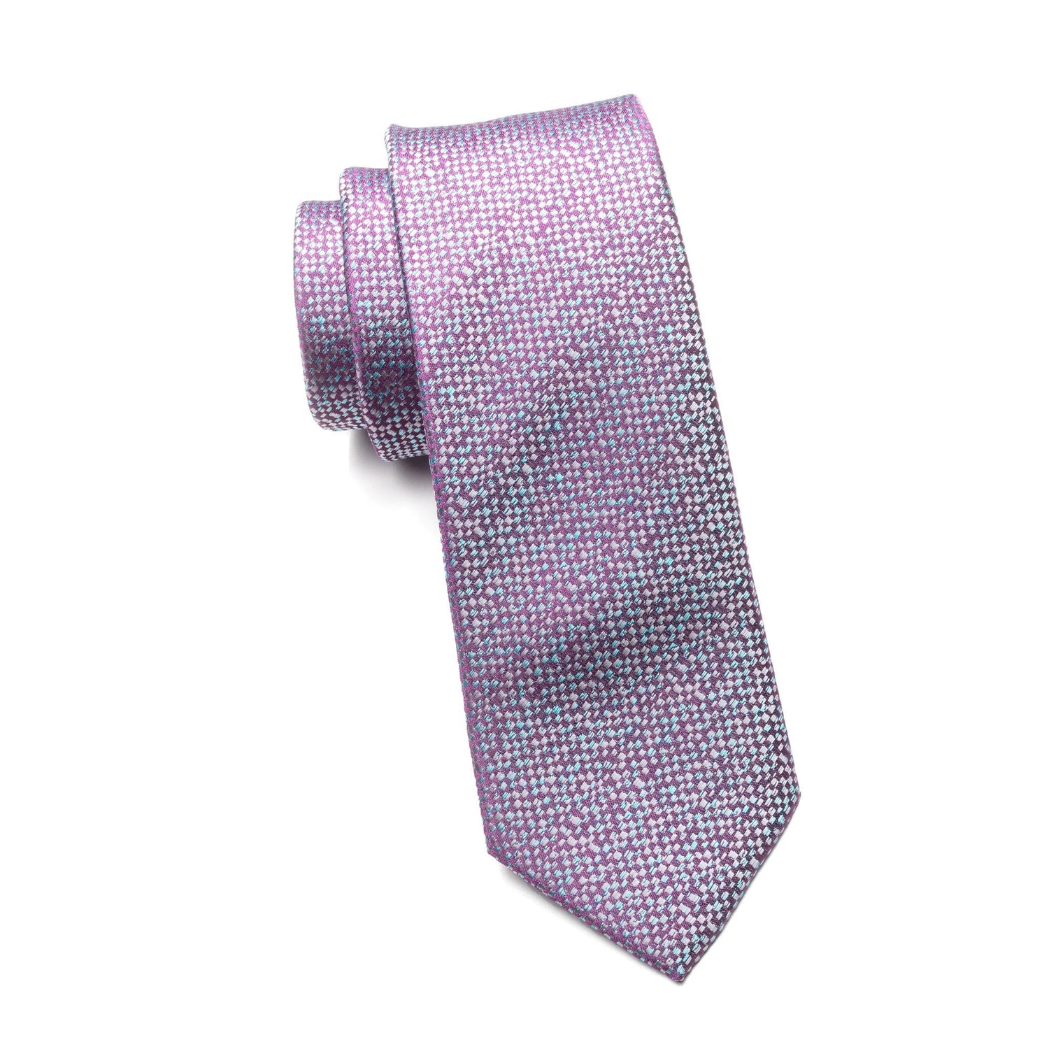 Boys Cache Tie – Orchid Pixel Weave