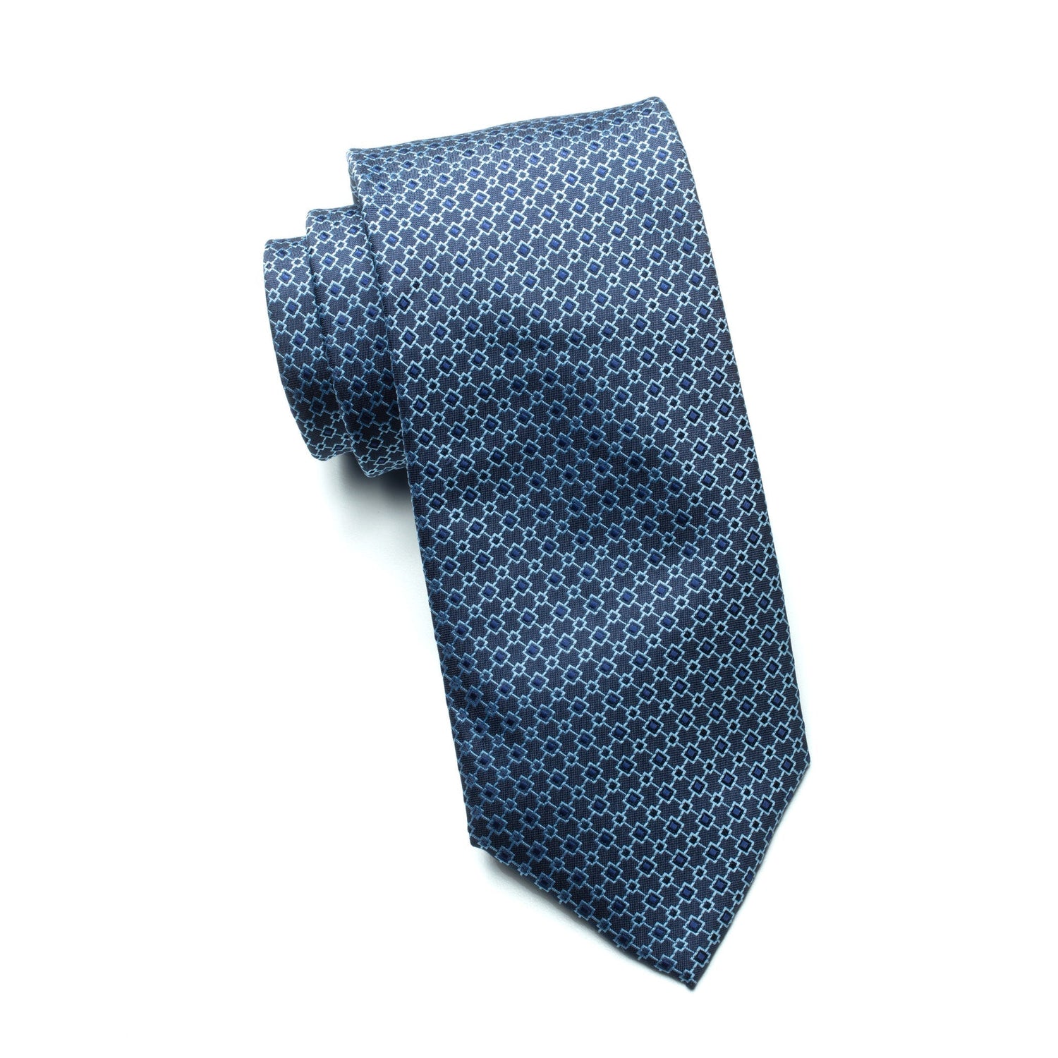 Mens Aurelio & Co Tie – Blue Lattice