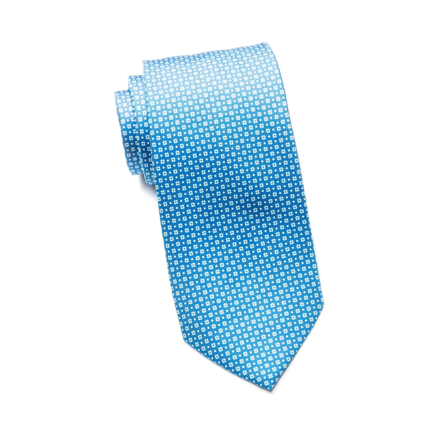 Mens Ledberry Silk Tie – Sky Blue Microflower