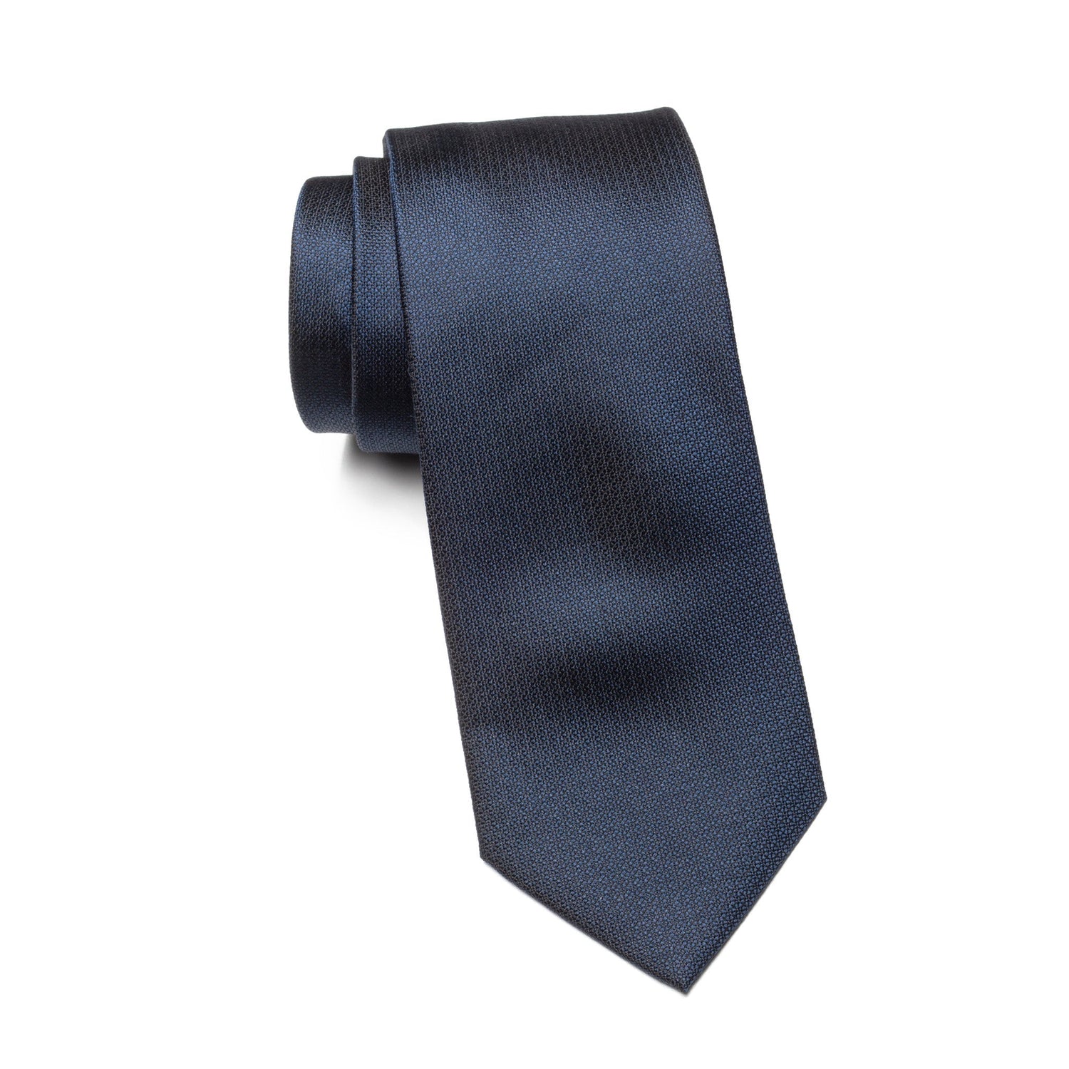 Mens Ledberry Silk Tie – Midnight Microdot