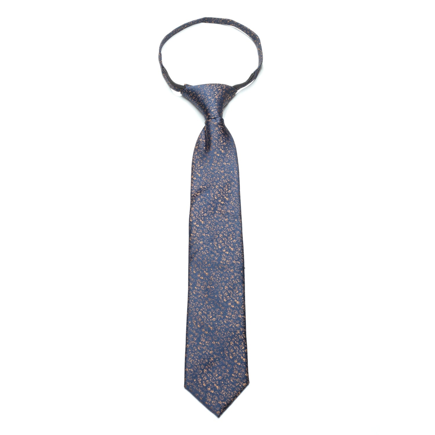 Boys Zipper Tie – Copper Speckle