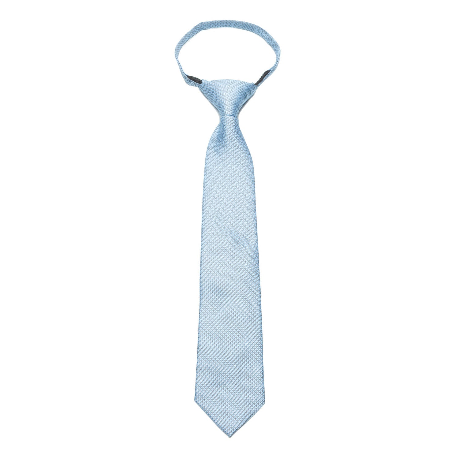 Boys Zipper Tie – Powder Blue Weave