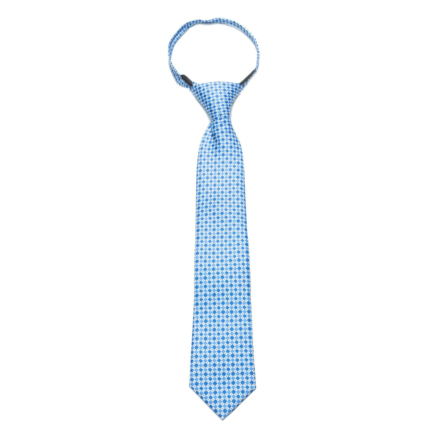 Boys Zipper Tie – Sky Dot Geo