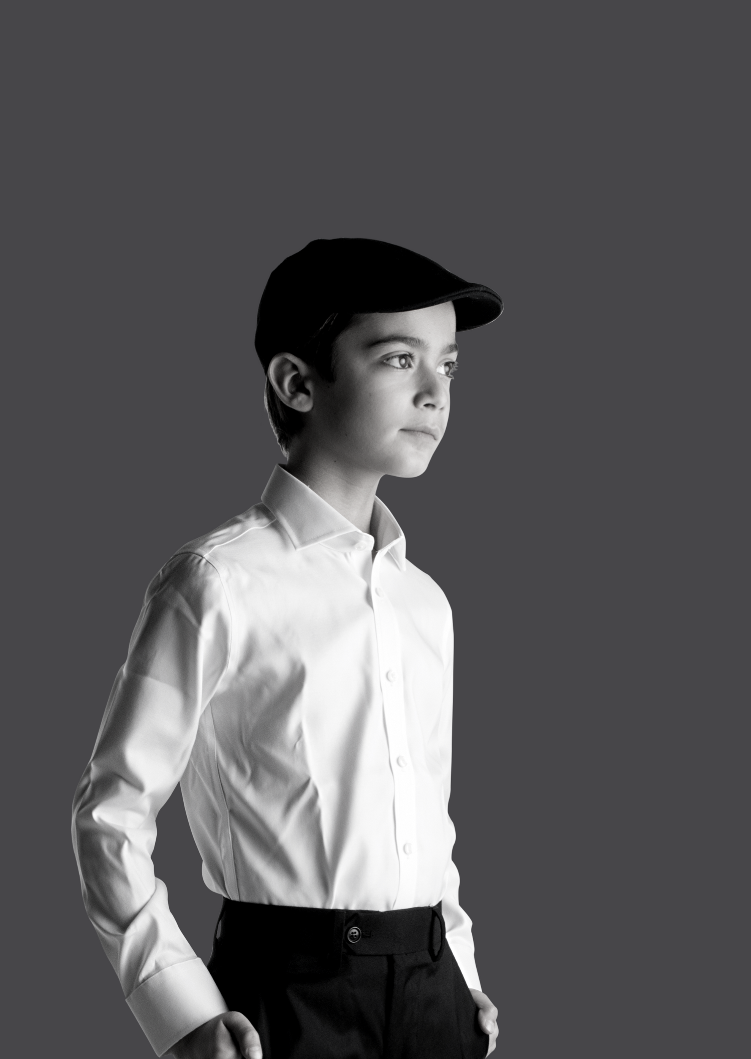 CLEAN Boys Oxford NON IRON Cutaway Collar Long Sleeves