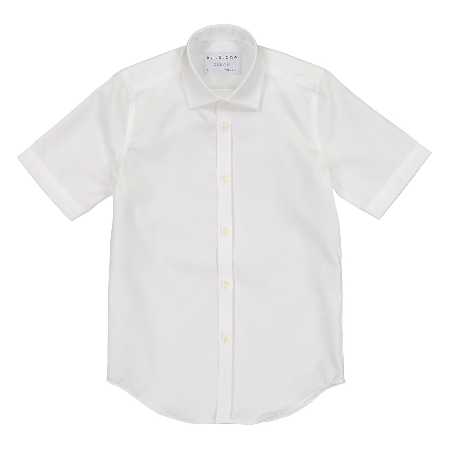 CLEAN Boys Twill Spread Collar Slim Fit Short Sleeves