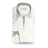 CLEAN Boys Twill NON IRON Cutaway Collar Shirt Long Sleeves Contrast 8