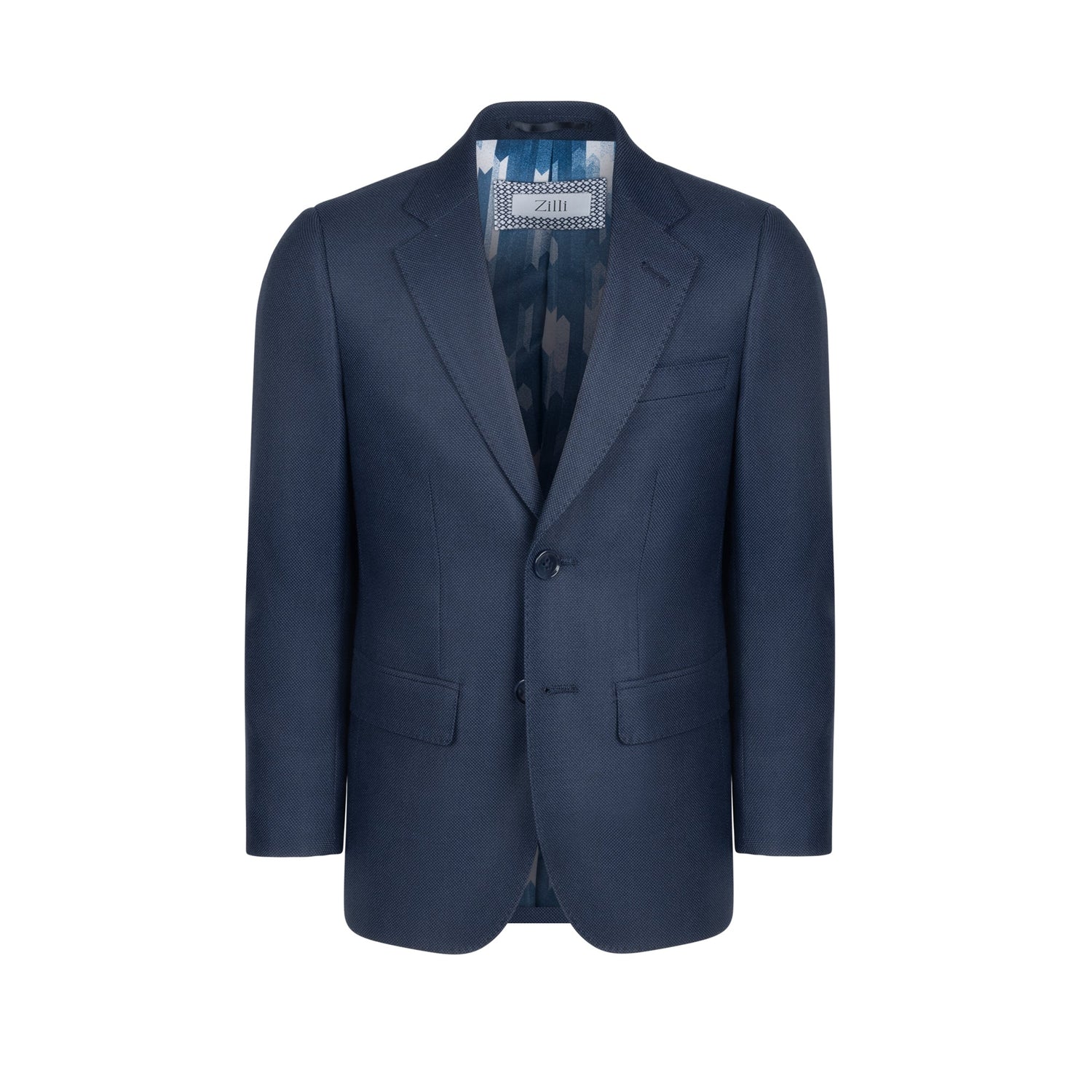 Boys Zilli Suit Navy Birdseye