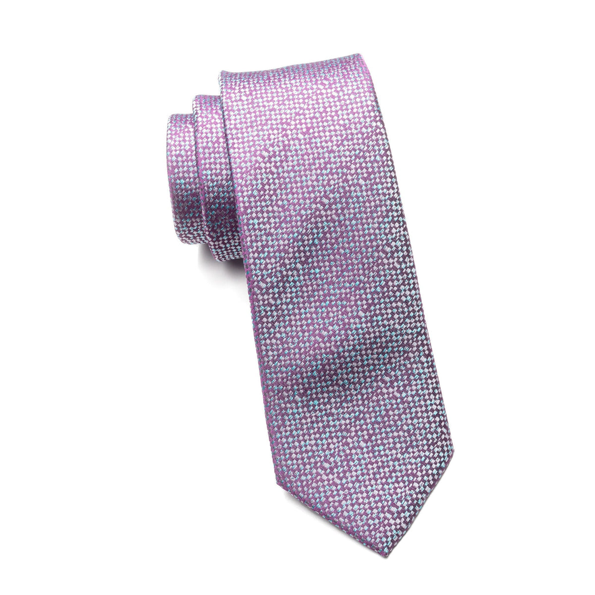 Boys Cache Tie – Orchid Pixel Weave