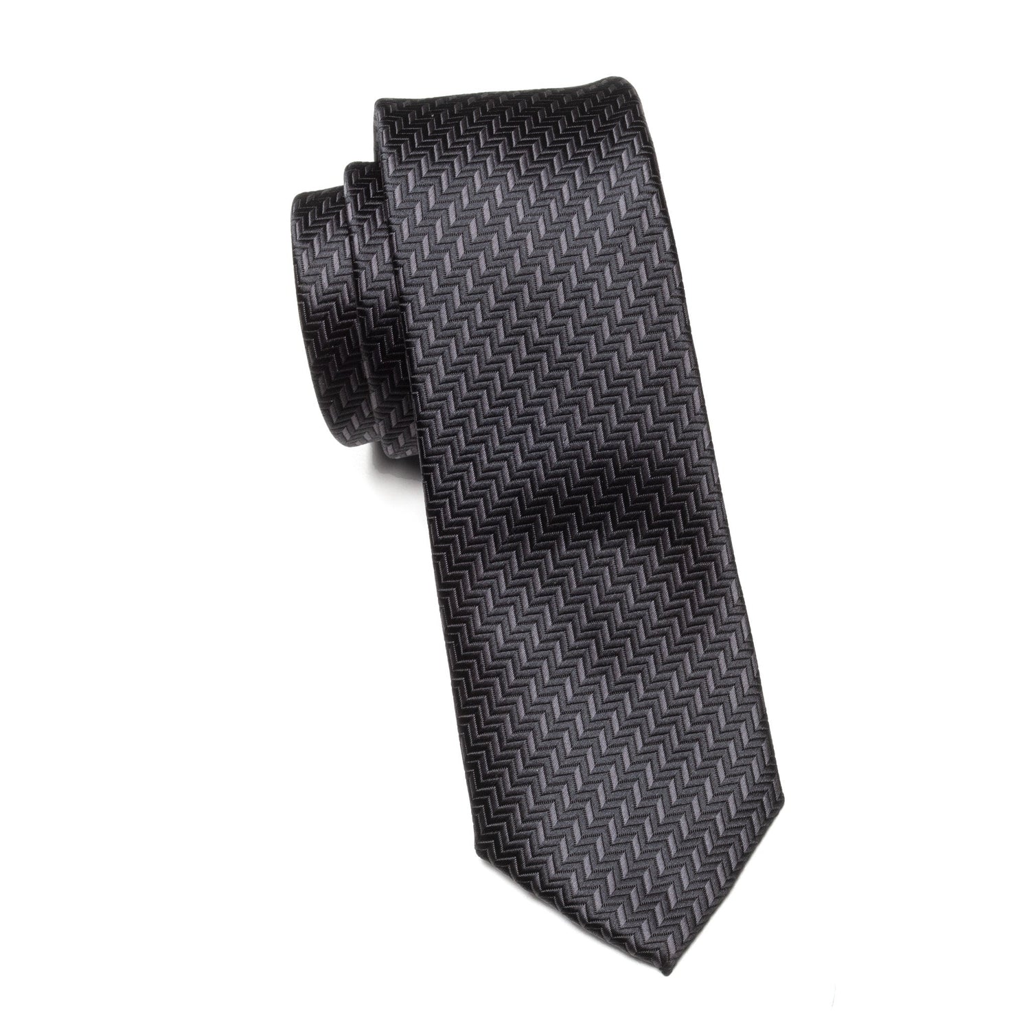 Boys Cache Tie – Onyx Chevron