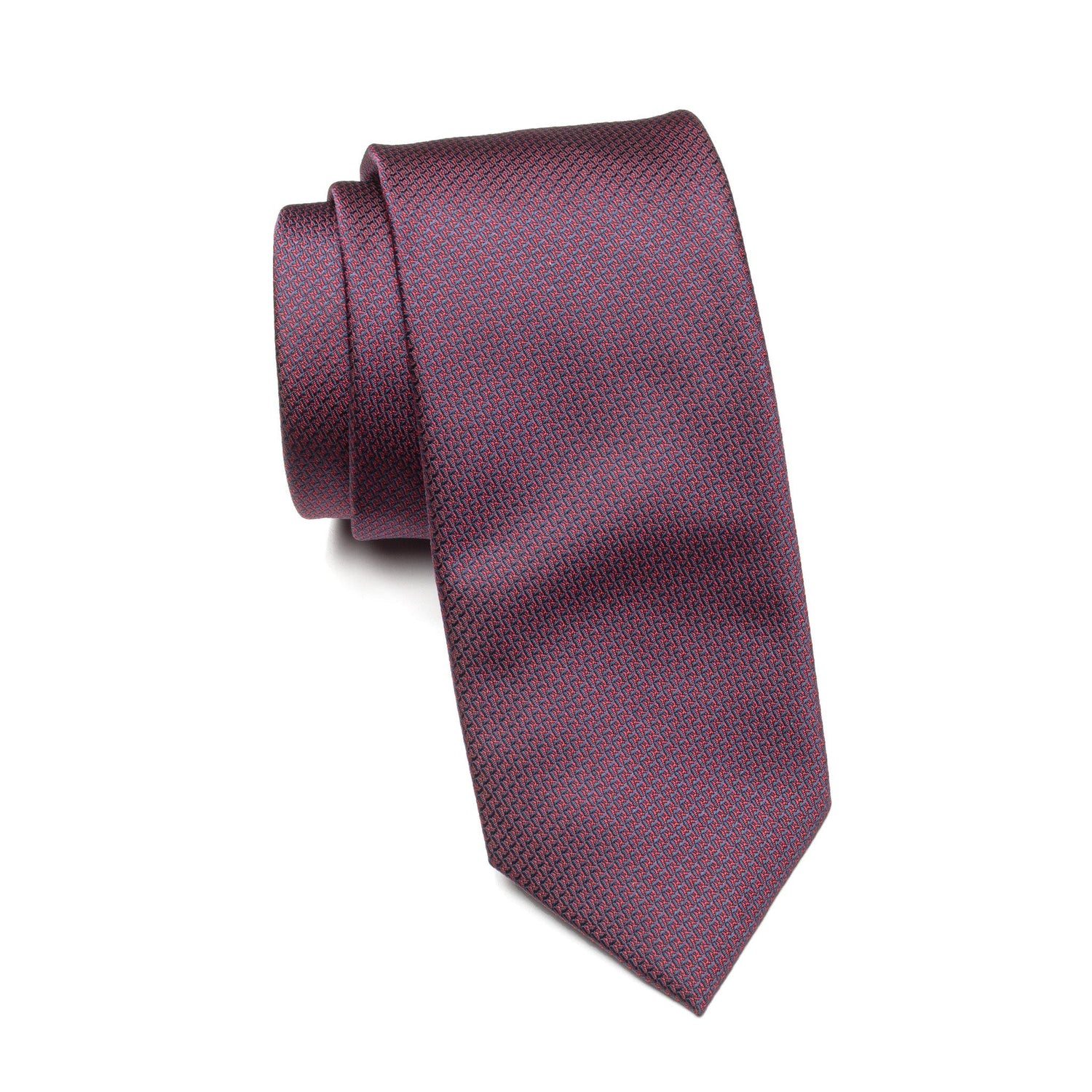 Mens Aurelio & Co Tie – Merlot Grid