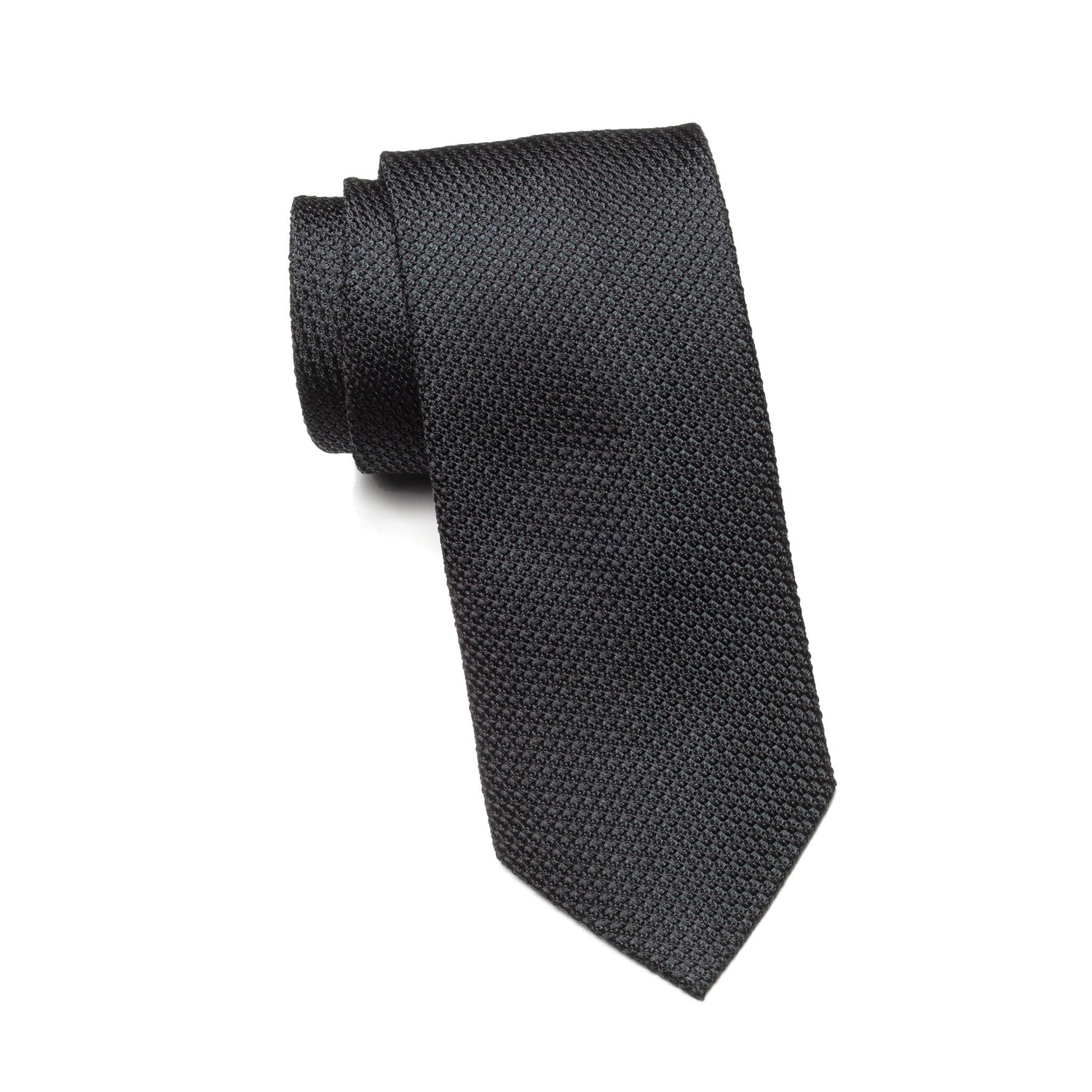 Mens Ledberry Grenadine Tie – Onyx Micro Grenadine