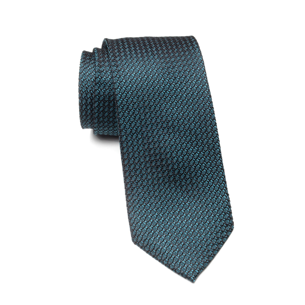 Mens Ledberry Grenadine Tie – Teal Micro Grenadine