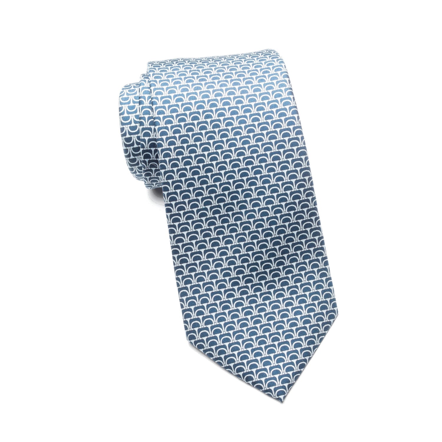Mens Ledberry Silk Tie – Blue Arc Deco
