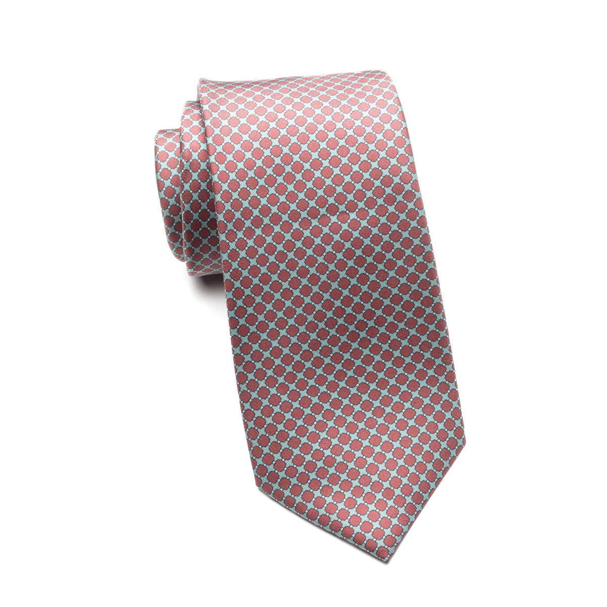 Mens Ledberry Silk Tie – Coral Reef Dot