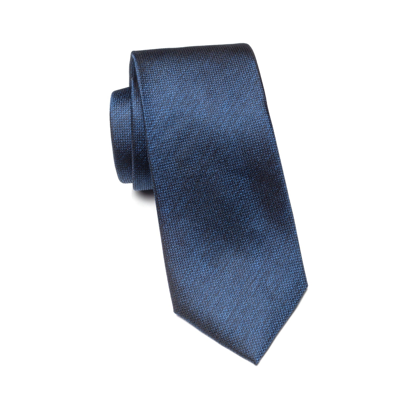 Mens Ledberry Silk Tie – Cobalt Microtexture