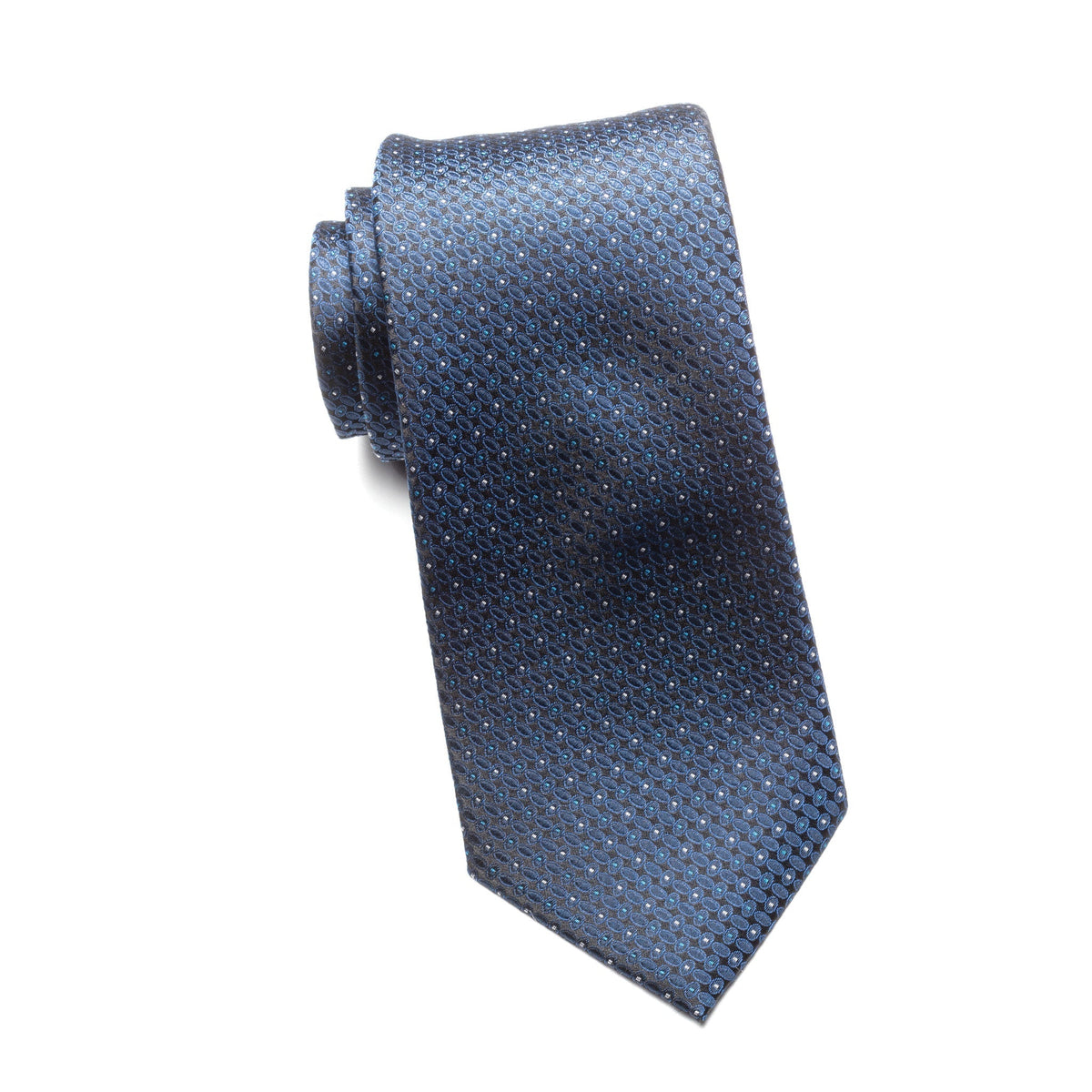 Mens Ledberry Silk Tie – Delft Dot