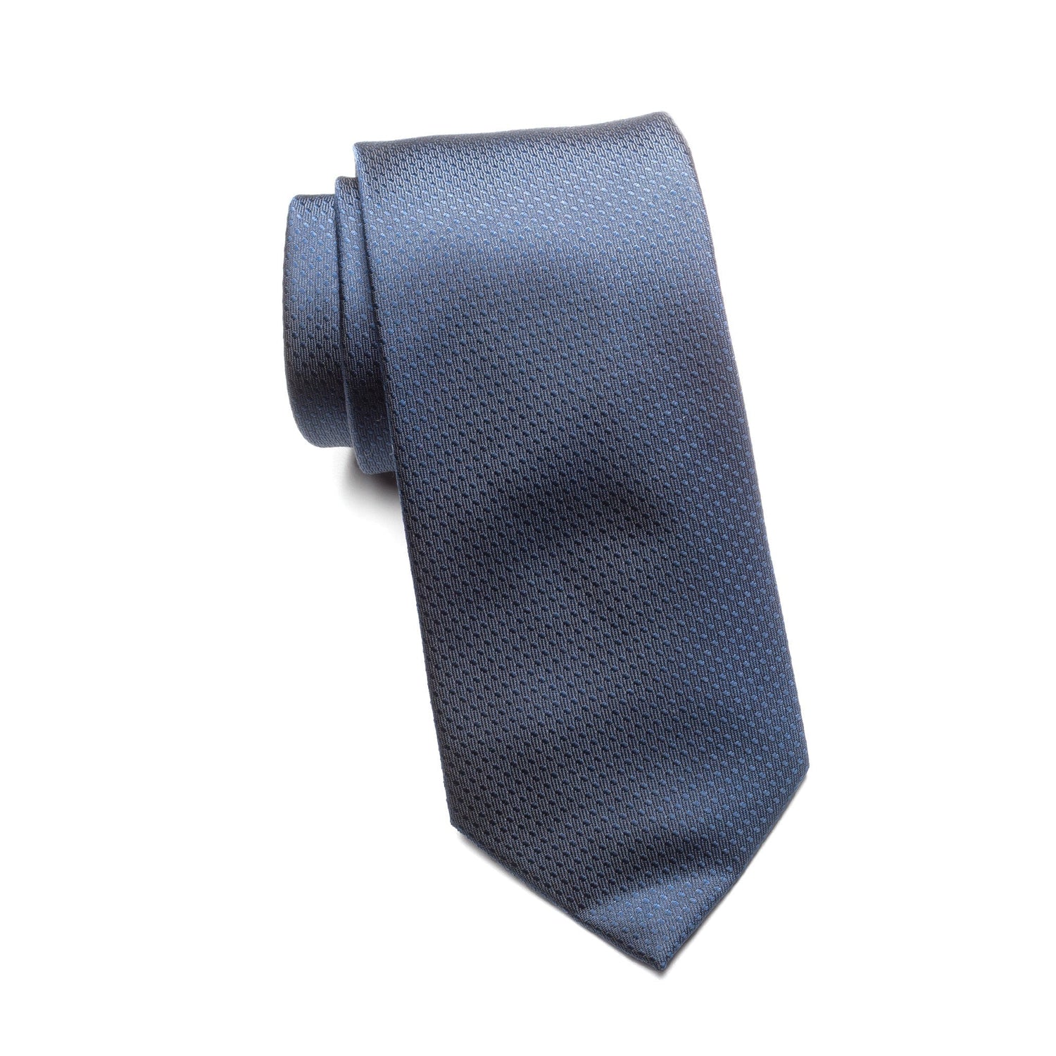 Mens Ledberry Silk Tie – Midnight Woven Dot