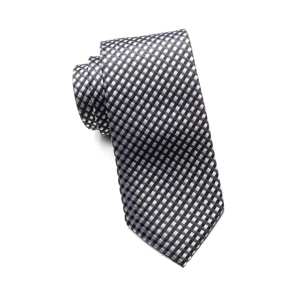 Teens Aurelio & Co Tie – Steel Gingham