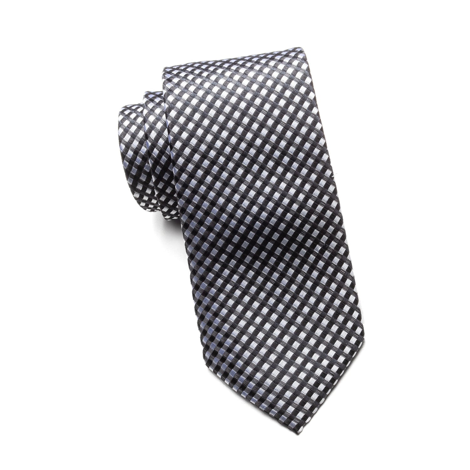 Teens Aurelio & Co Tie – Steel Gingham