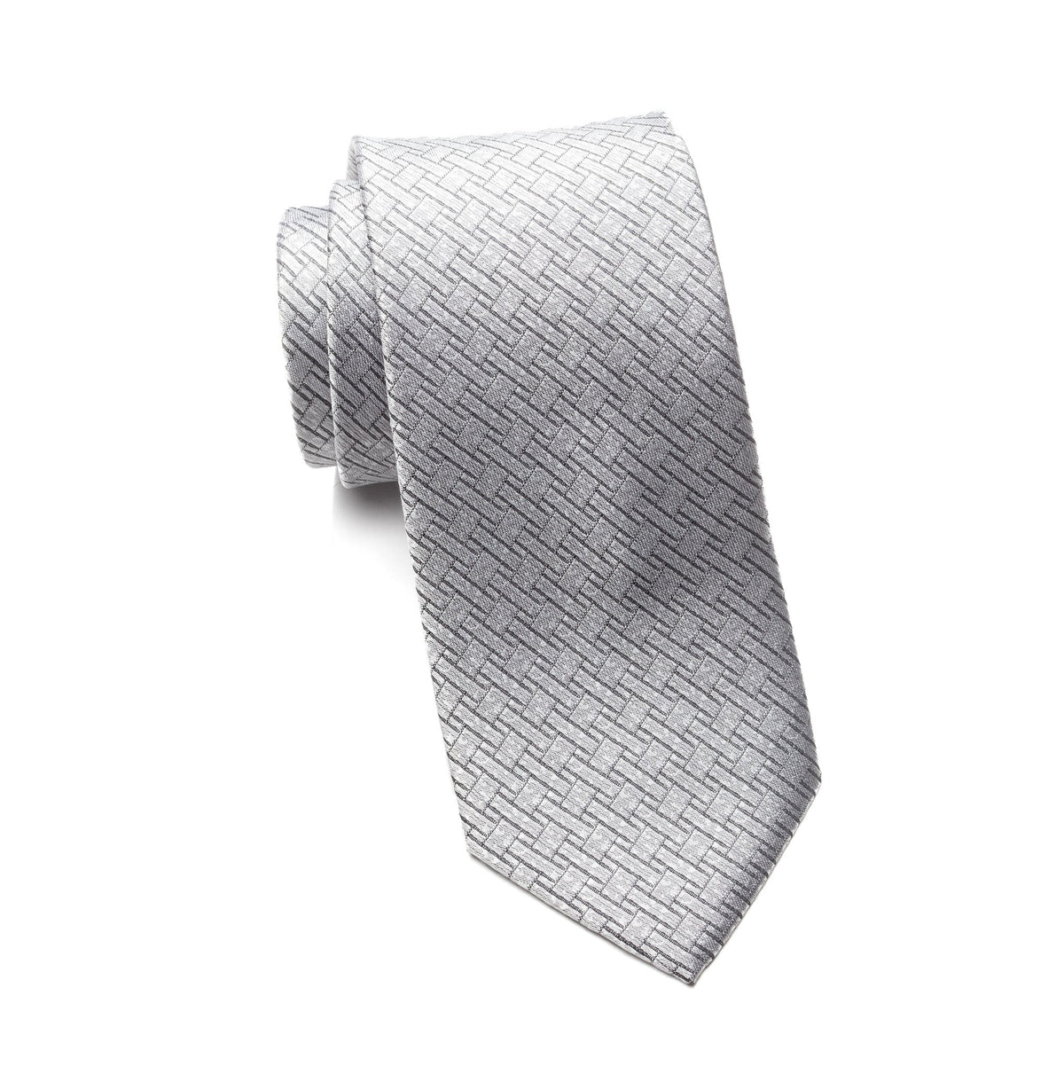 Teens Aurelio & Co Tie – Silver Basketweave