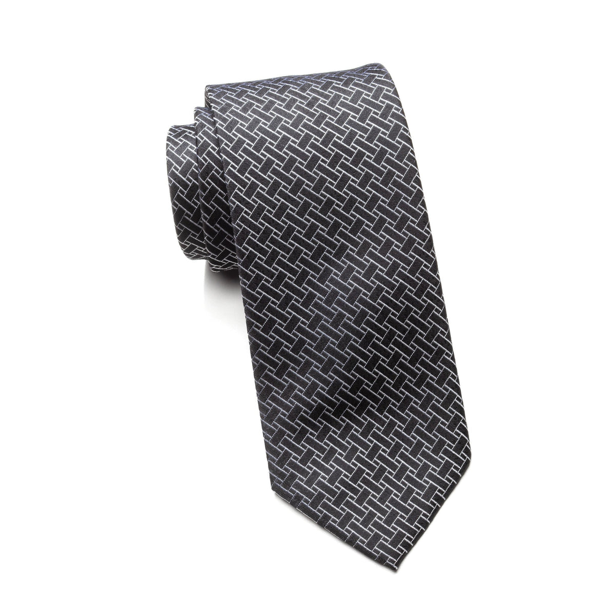 Teens Aurelio & Co Tie – Charcoal Gridlock