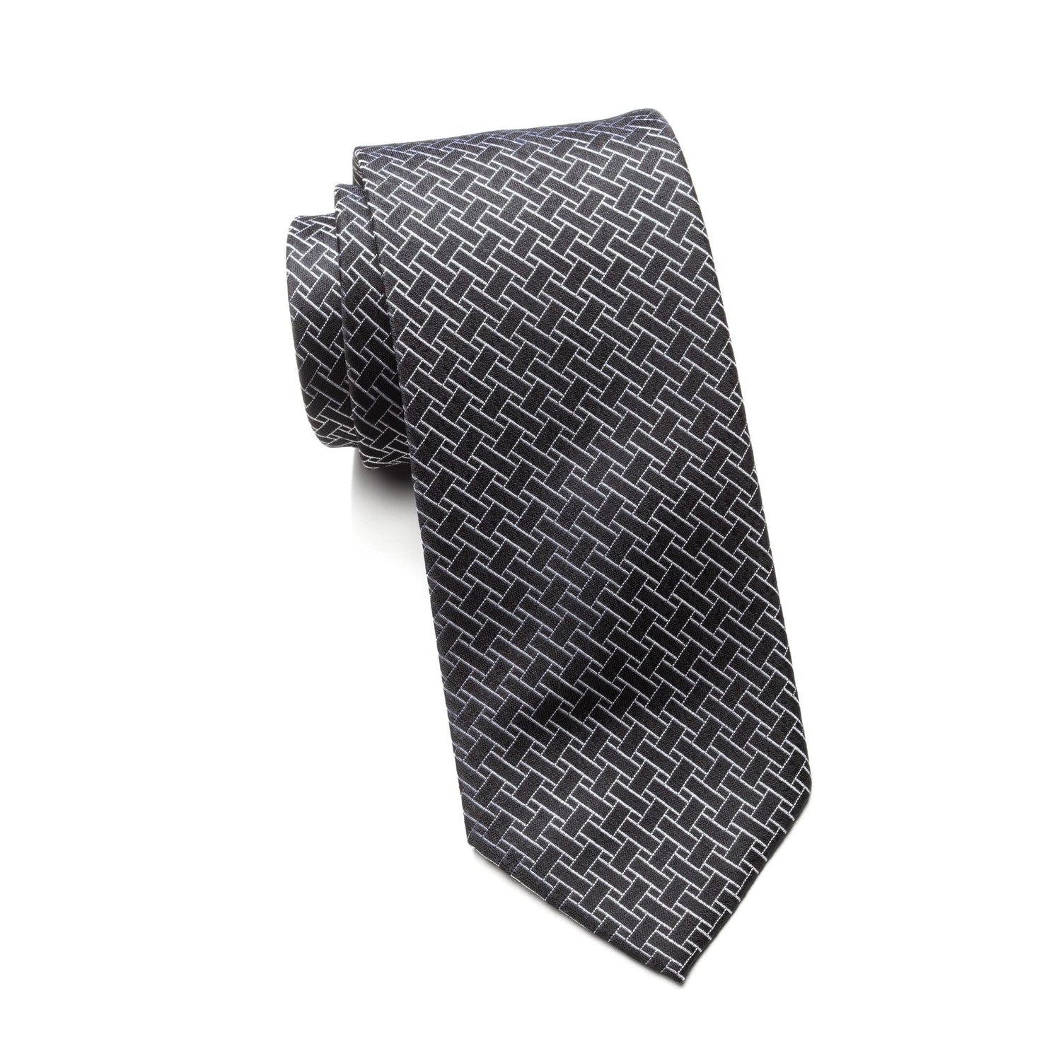 Teens Aurelio & Co Tie – Charcoal Gridlock
