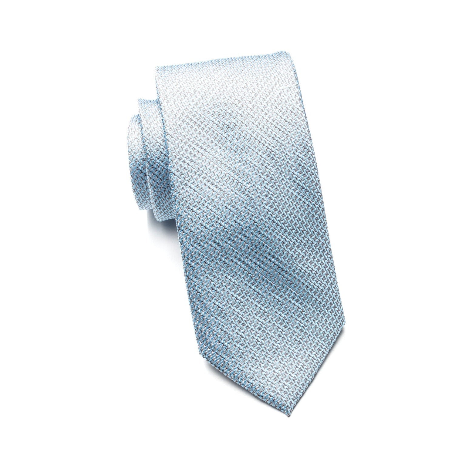 Teens Aurelio & Co Tie – Ice Blue Micro Weave