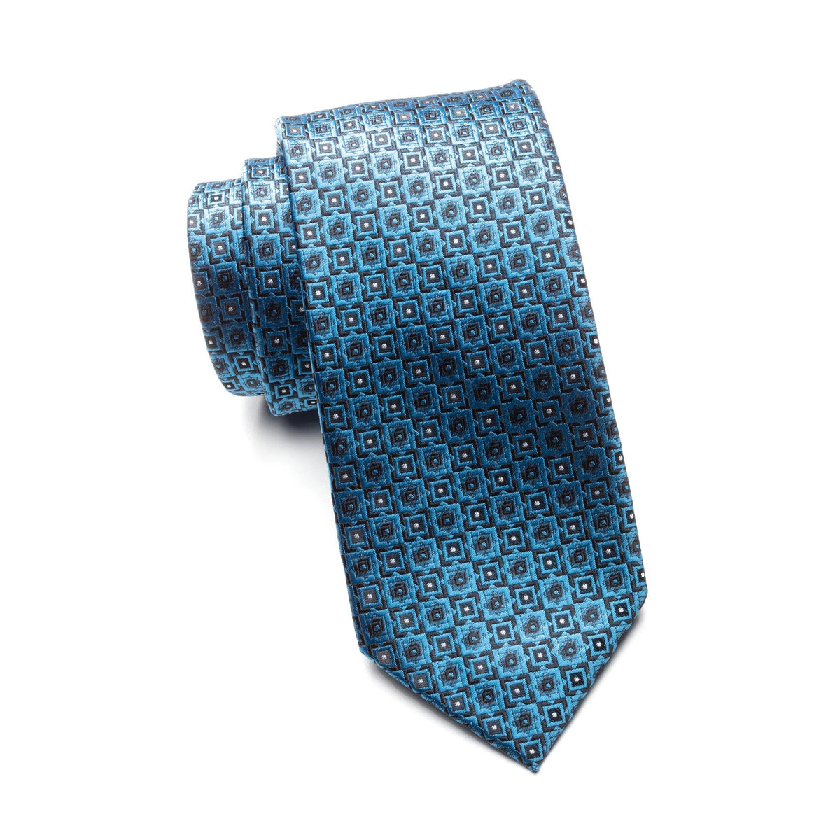 Teens Aurelio & Co Tie – Aqua Pixel Bloom