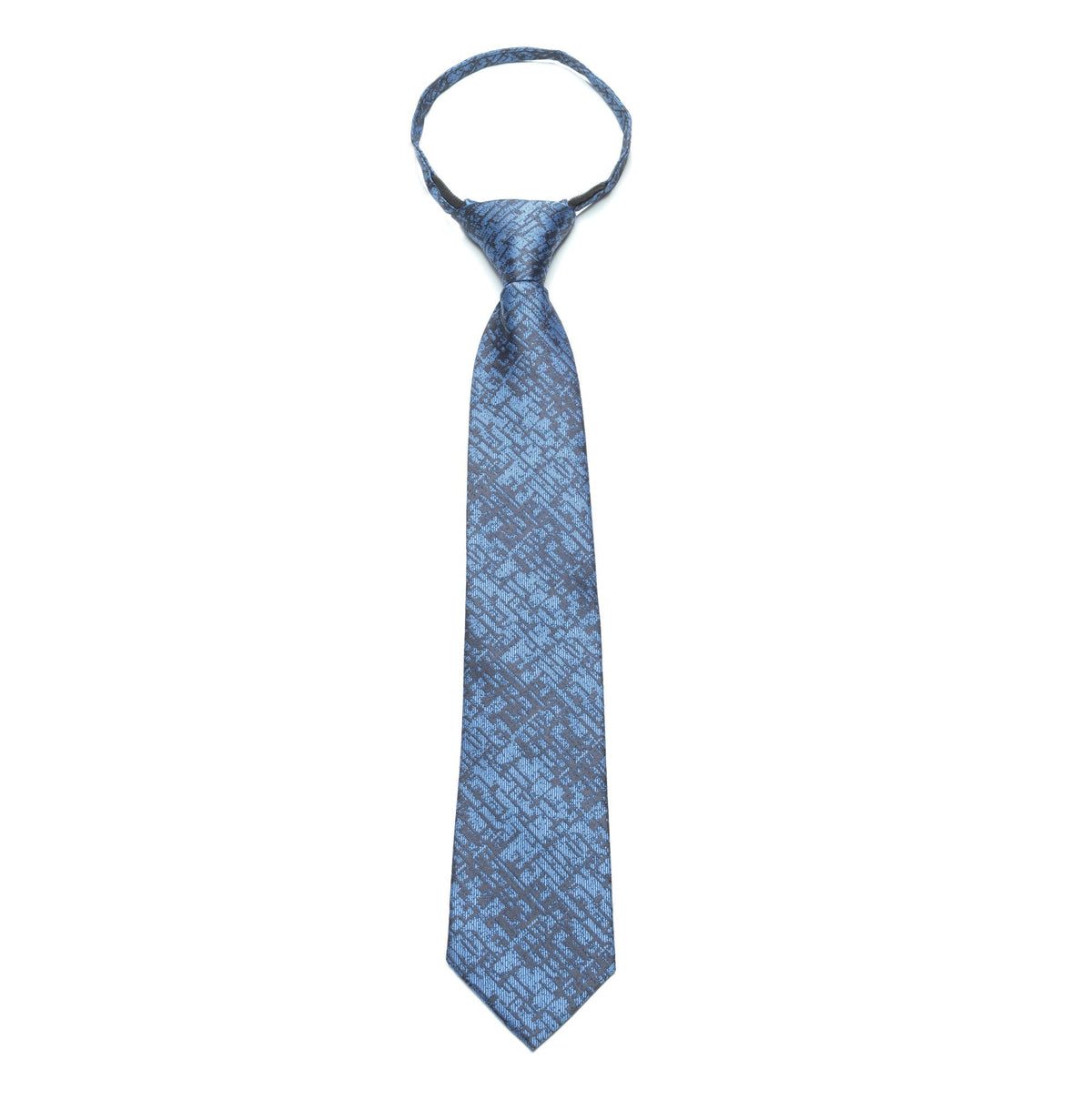 Boys Zipper Tie – Blue Graphite Circuit