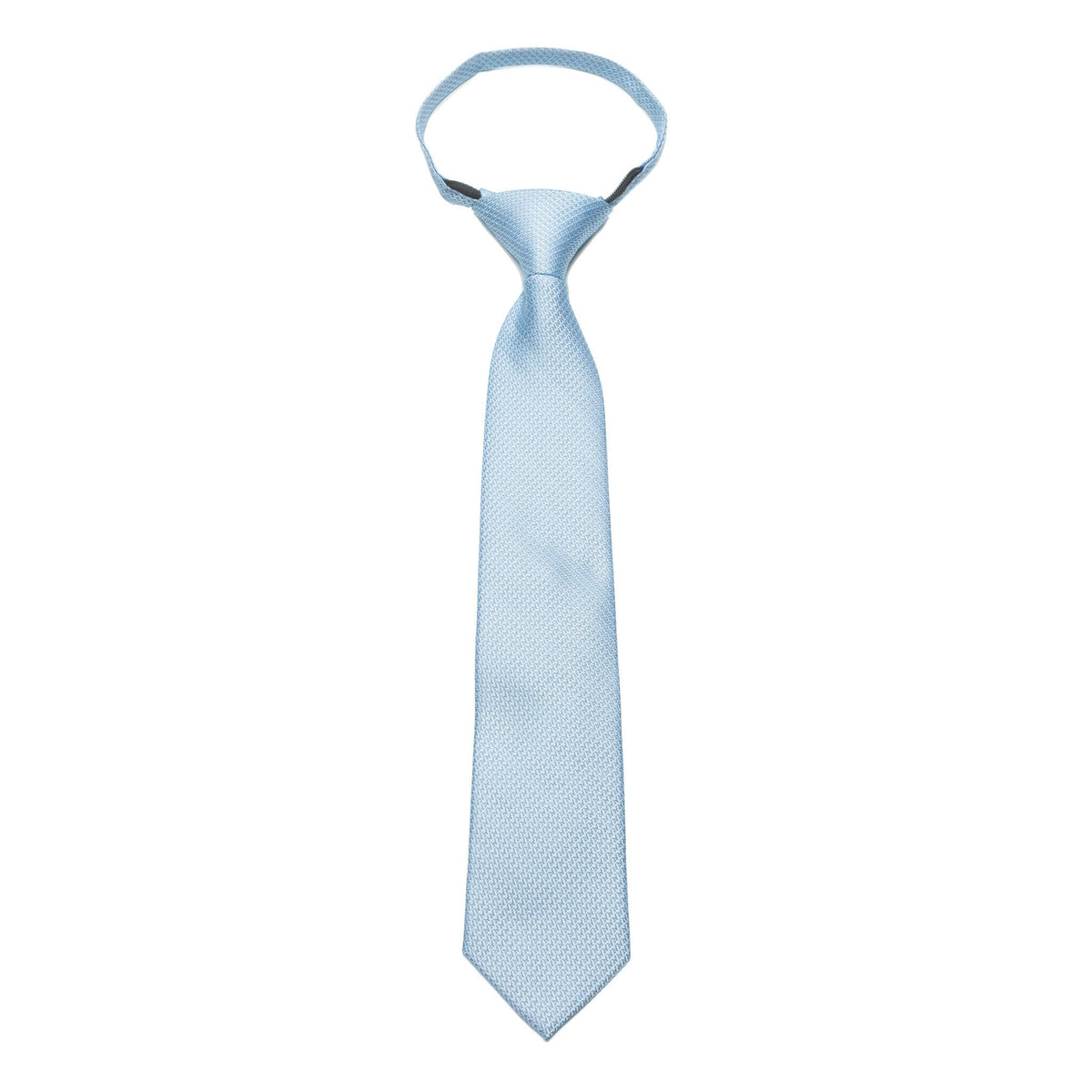Boys Zipper Tie – Powder Blue Weave