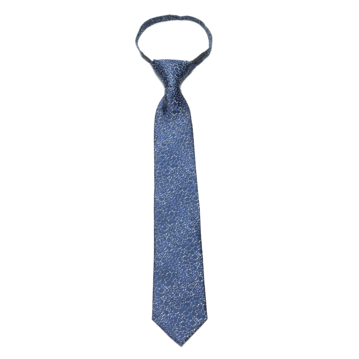 Boys Zipper Tie – Sapphire Bubble