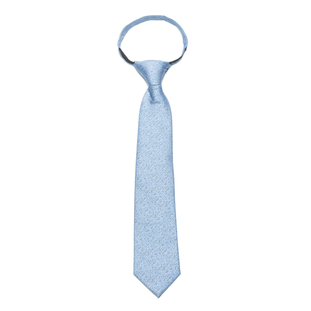 Boys Zipper Tie – Ice Blue Static