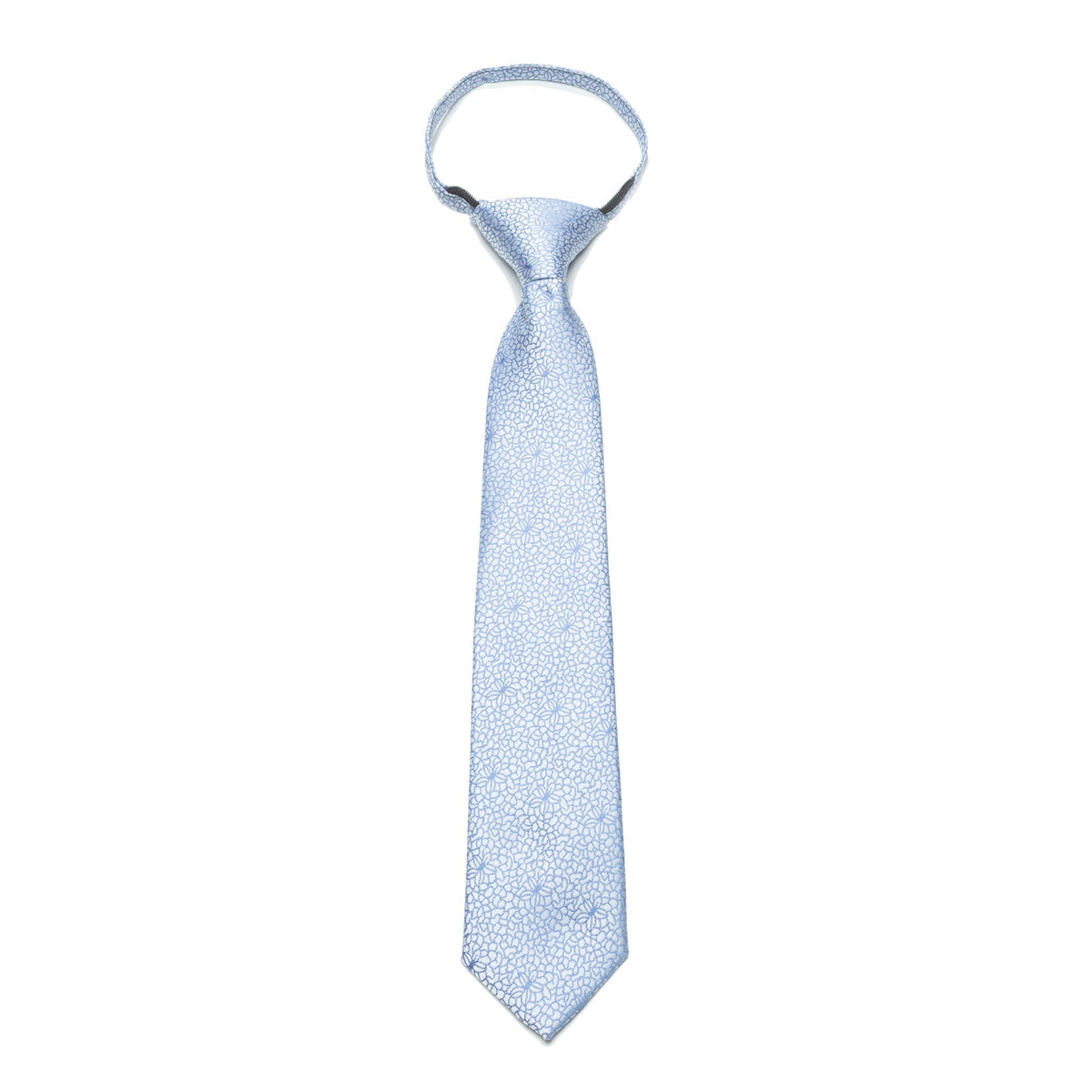 Boys Zipper Tie – Powder Blue Petal