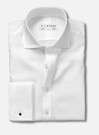 Mens Pinpoint Cutaway Collar NON IRON Extra Slim Fit French Cuff