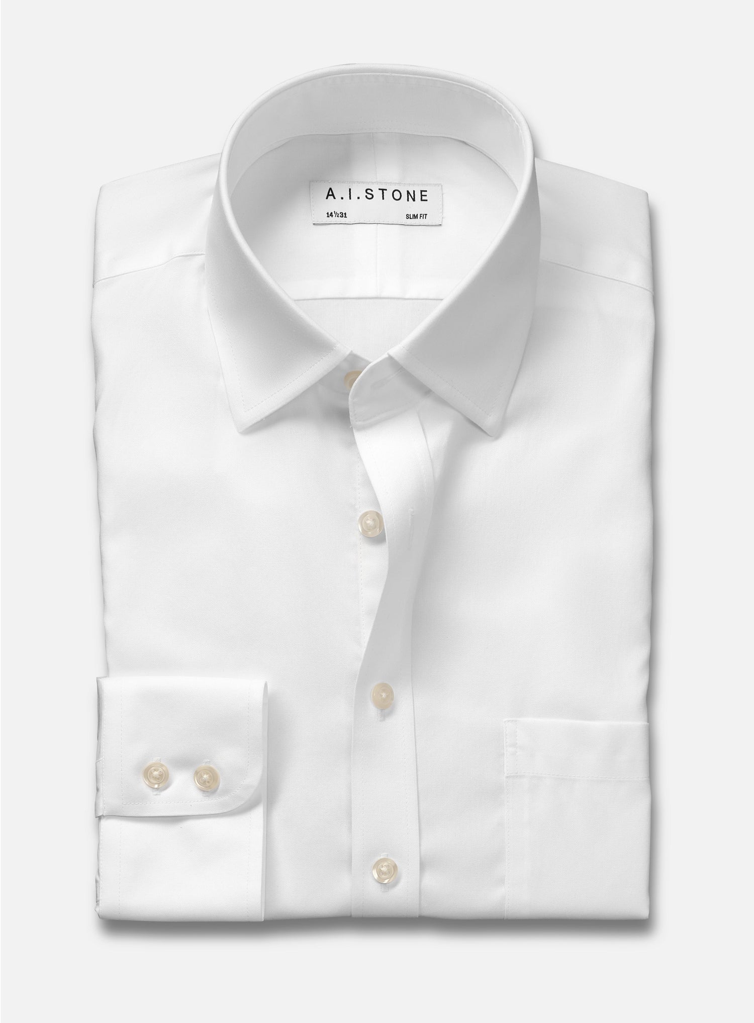 Mens Pinpoint Spread Collar NON IRON Extra Slim Fit with Pocket