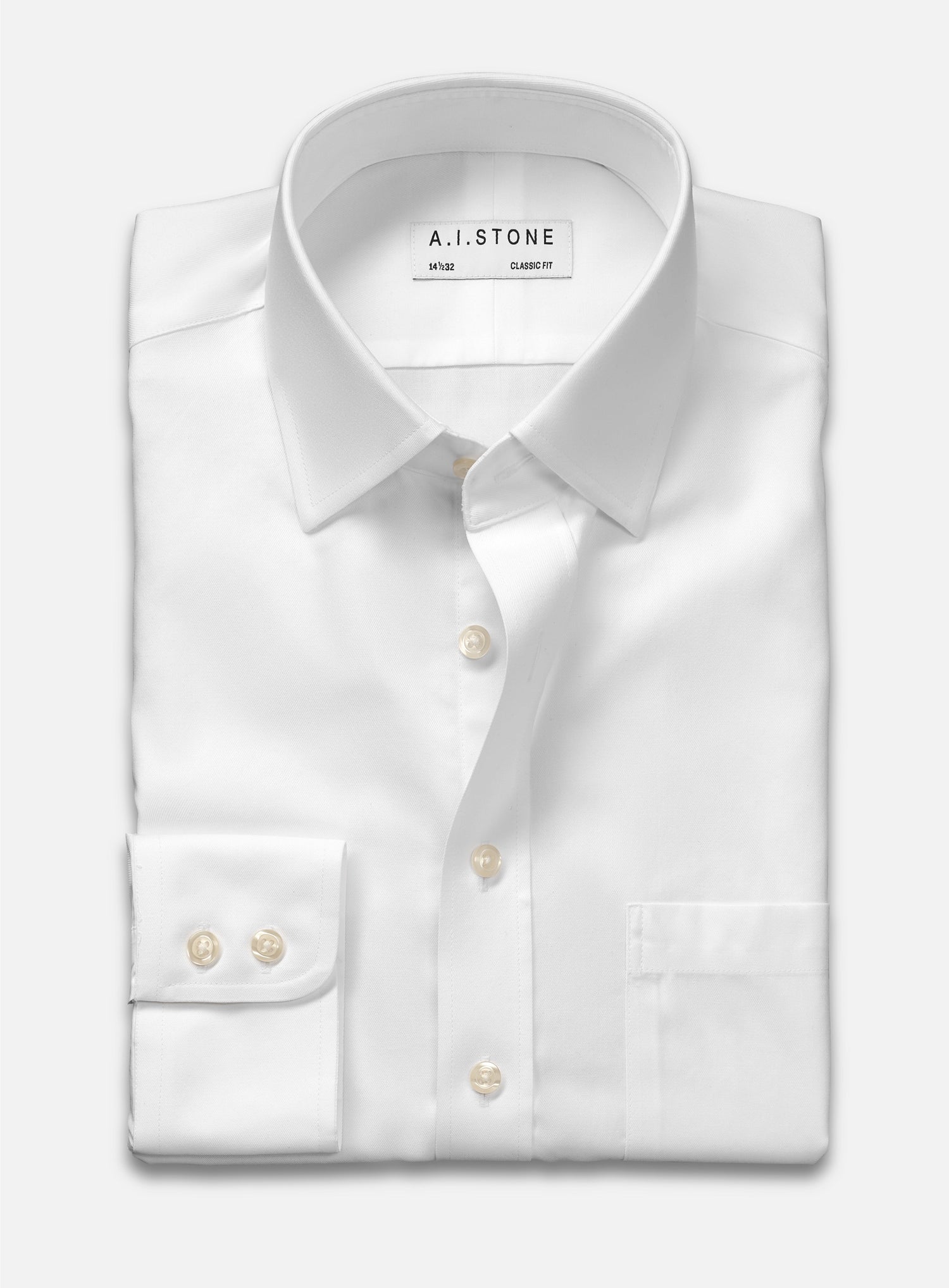 Mens Twill Spread Collar NON IRON Classic Fit With a Pocket