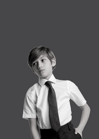 CLEAN Boys Twill NON IRON Cutaway Collar Short Sleeves