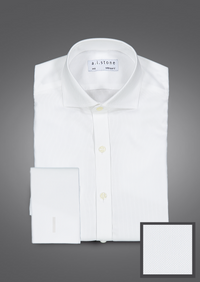 Mens Dobby Cutaway Collar NON IRON Slim Fit French Cuff